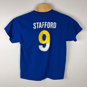 Los Angeles Rams Matthew Stafford 9 Blue NFL Football T-Shirt Large